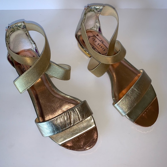 ted baker gold sandals